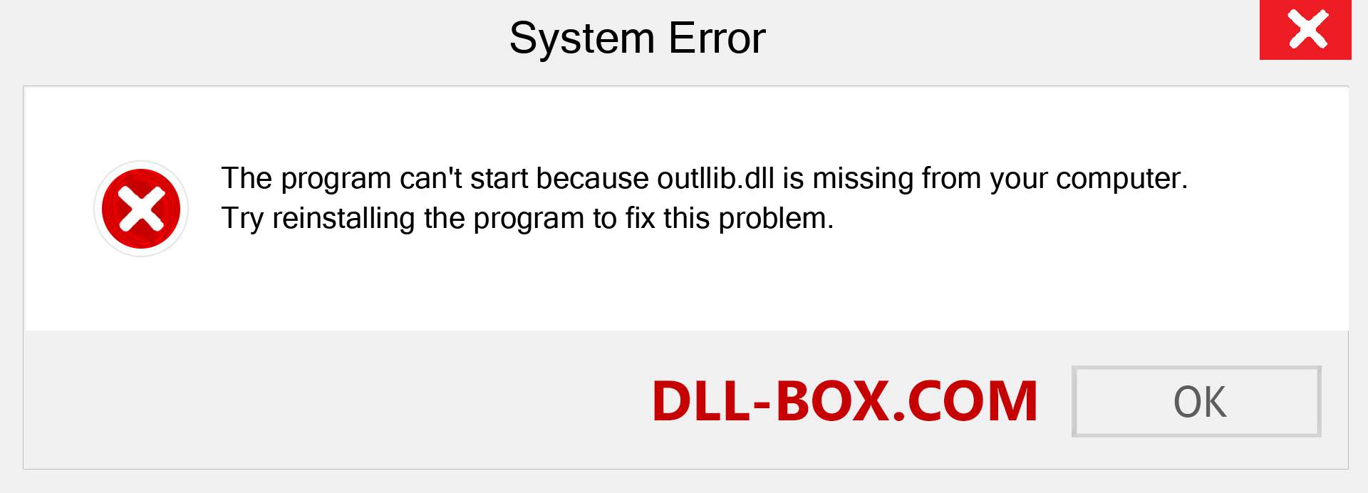  outllib.dll file is missing?. Download for Windows 7, 8, 10 - Fix  outllib dll Missing Error on Windows, photos, images